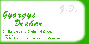 gyorgyi dreher business card